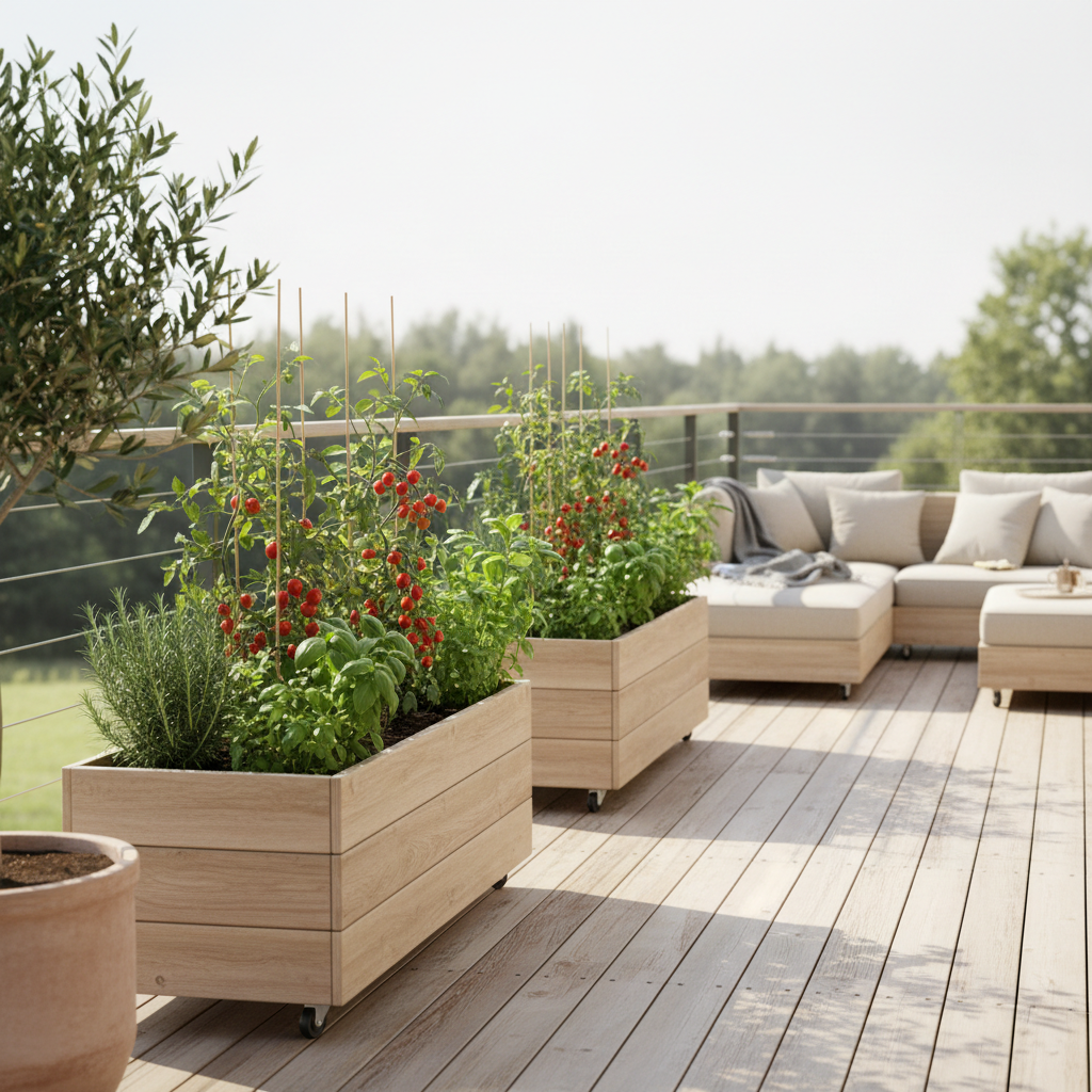 Elevated Raised Planter Beds with Wheels on a Deck: A Room-by-Room Guide to Flexible Outdoor Gardening