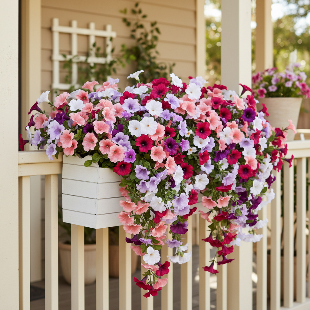 Faux Petunia Bundles for Outdoor Planter Boxes: What Actually Works in Year-Round Curb Appeal