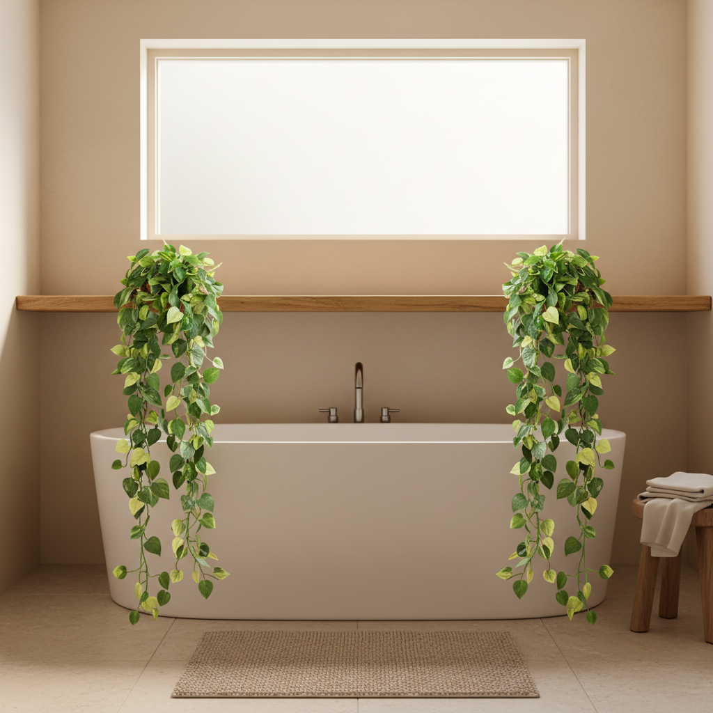 Why Bathroom Greenery Fails in Low-Light Humidity — and How to Fix It Without Real Plants