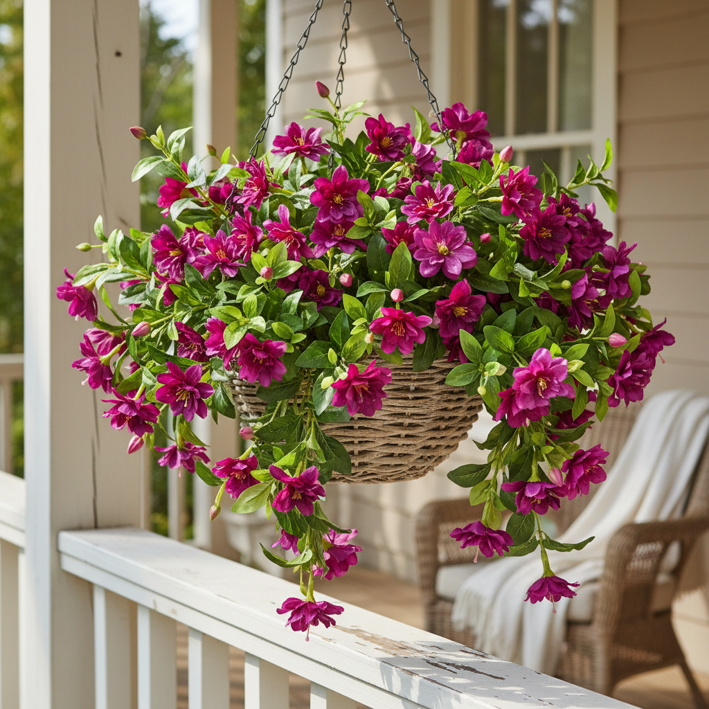 Small Space, Big Impact: How to Use Artificial Hanging Plants Outdoor UV Fade Resistant in Balconies & Patios