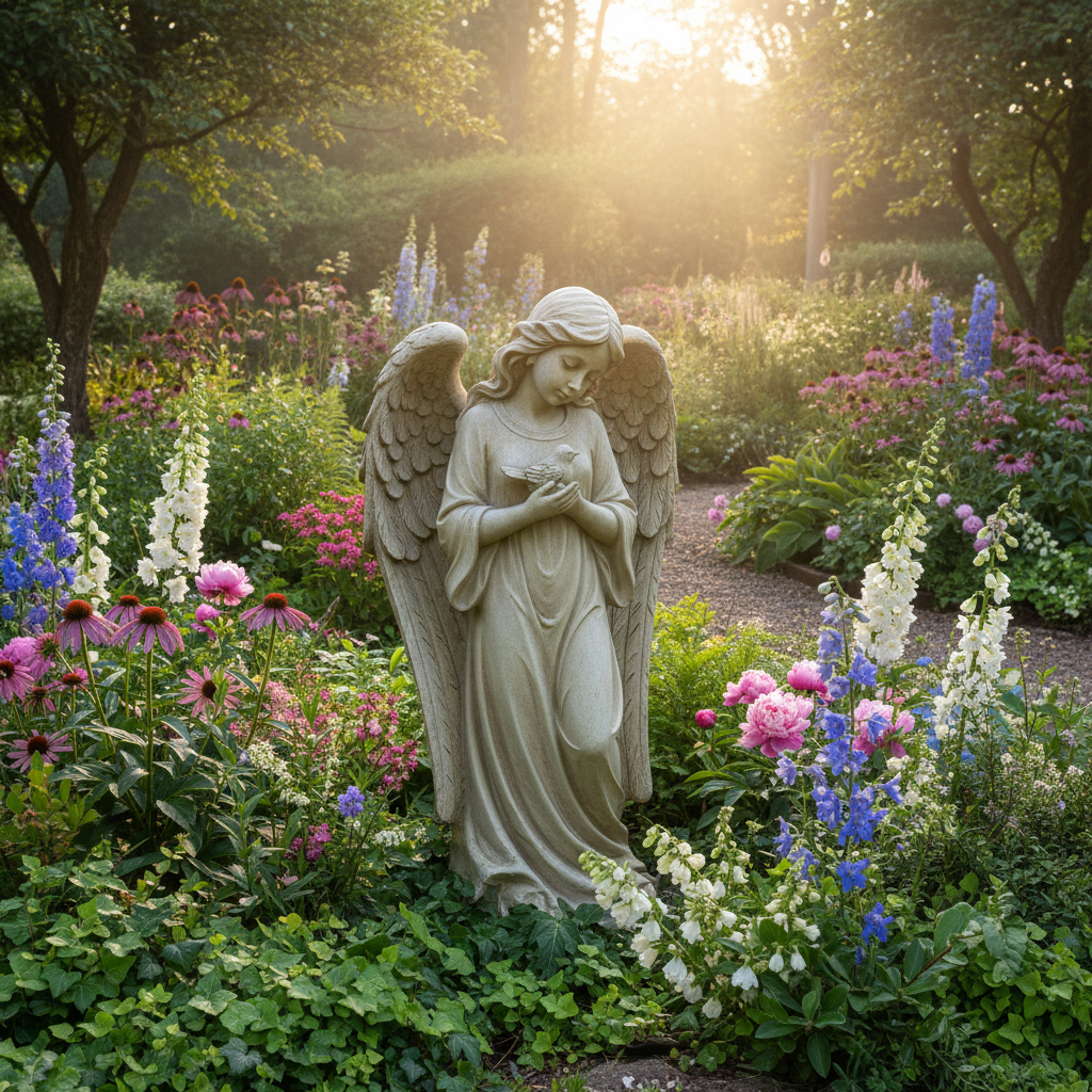 After Your Yard Makeover: Judge an Outdoor Angel Statue by Lasting Presence, Not First Glance
