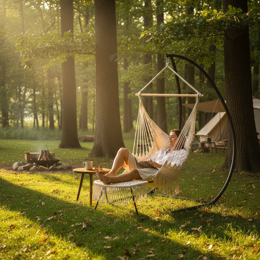 Small Space, Big Comfort: How to Use a Portable Camping Hammock Chair with Footrest in Any Outdoor Setting