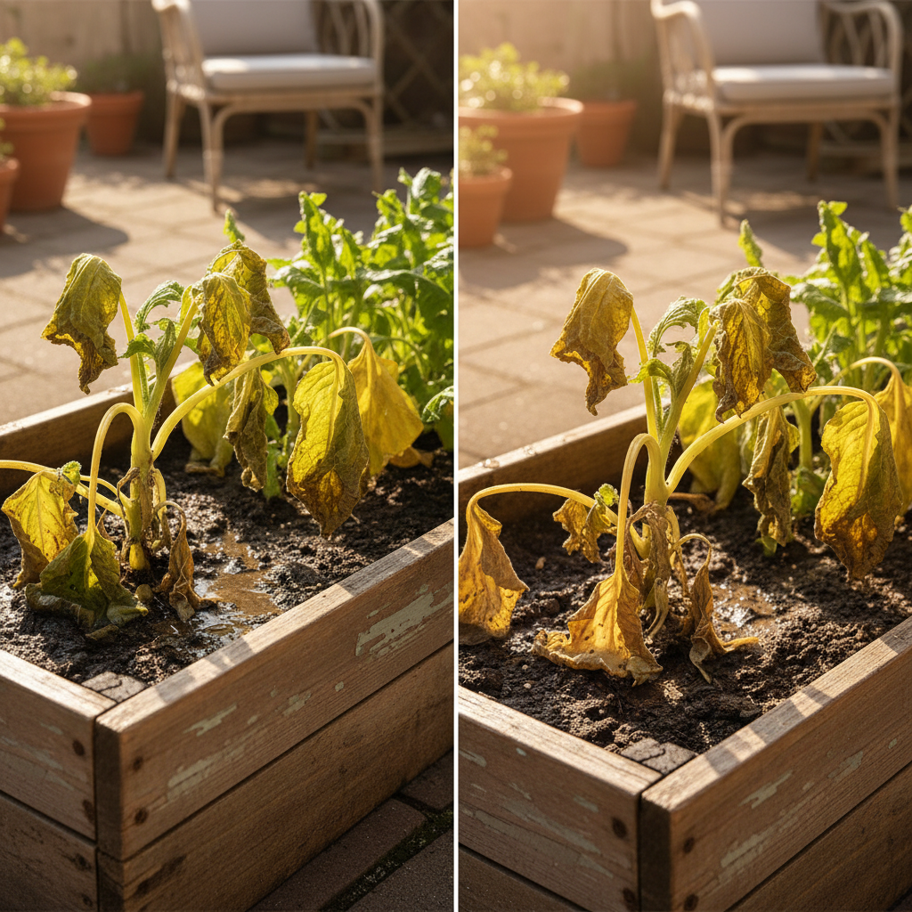 Overwatering or Underwatering? Telling Two Vegetable Garden Problems Apart by Your Raised Planter Box Setup