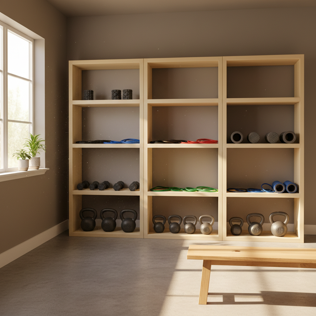 Modular Plastic Storage Shelves for Garage Gym Bought in Spring, Tested in Summer Heat: The Sagging Nobody Plans For