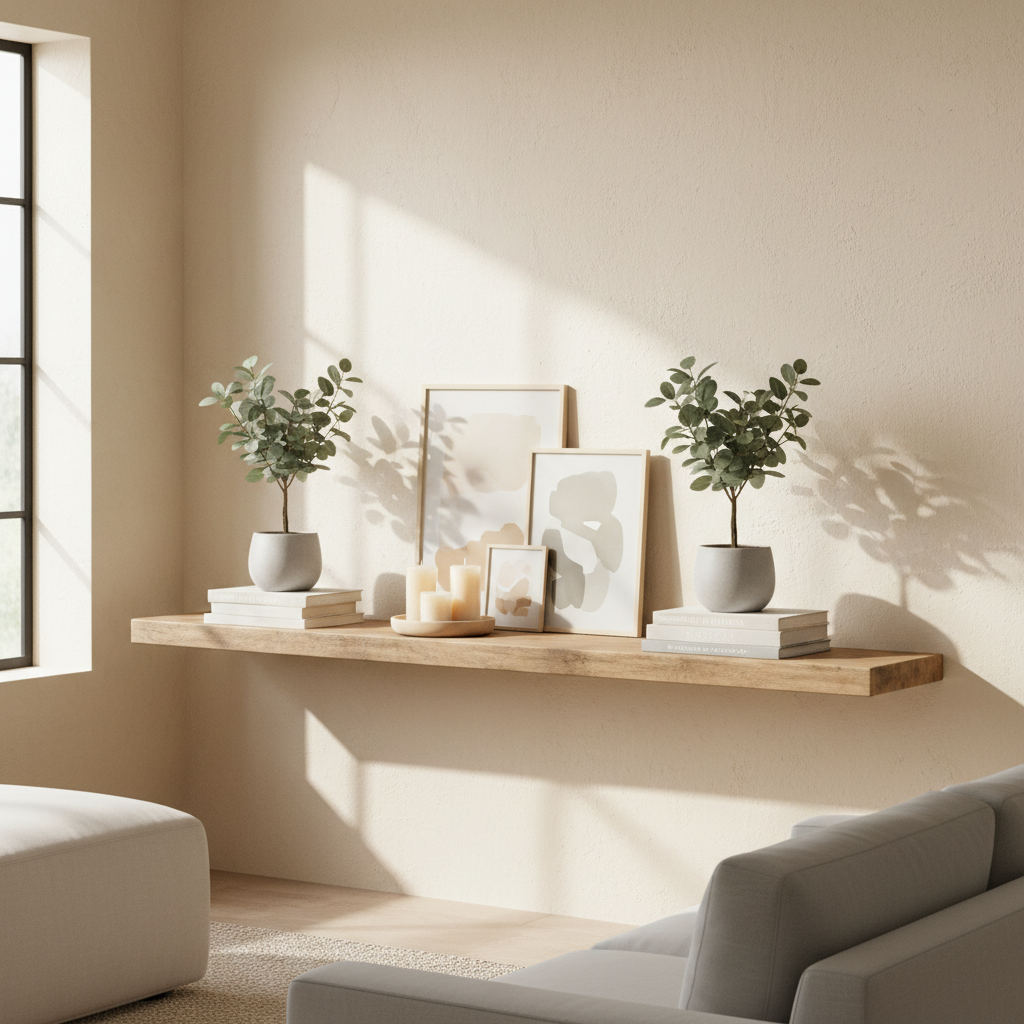 The Blueprint of a Great Indoor Shelf Display: 7 Features That Actually Elevate Faux Eucalyptus Potted Plants