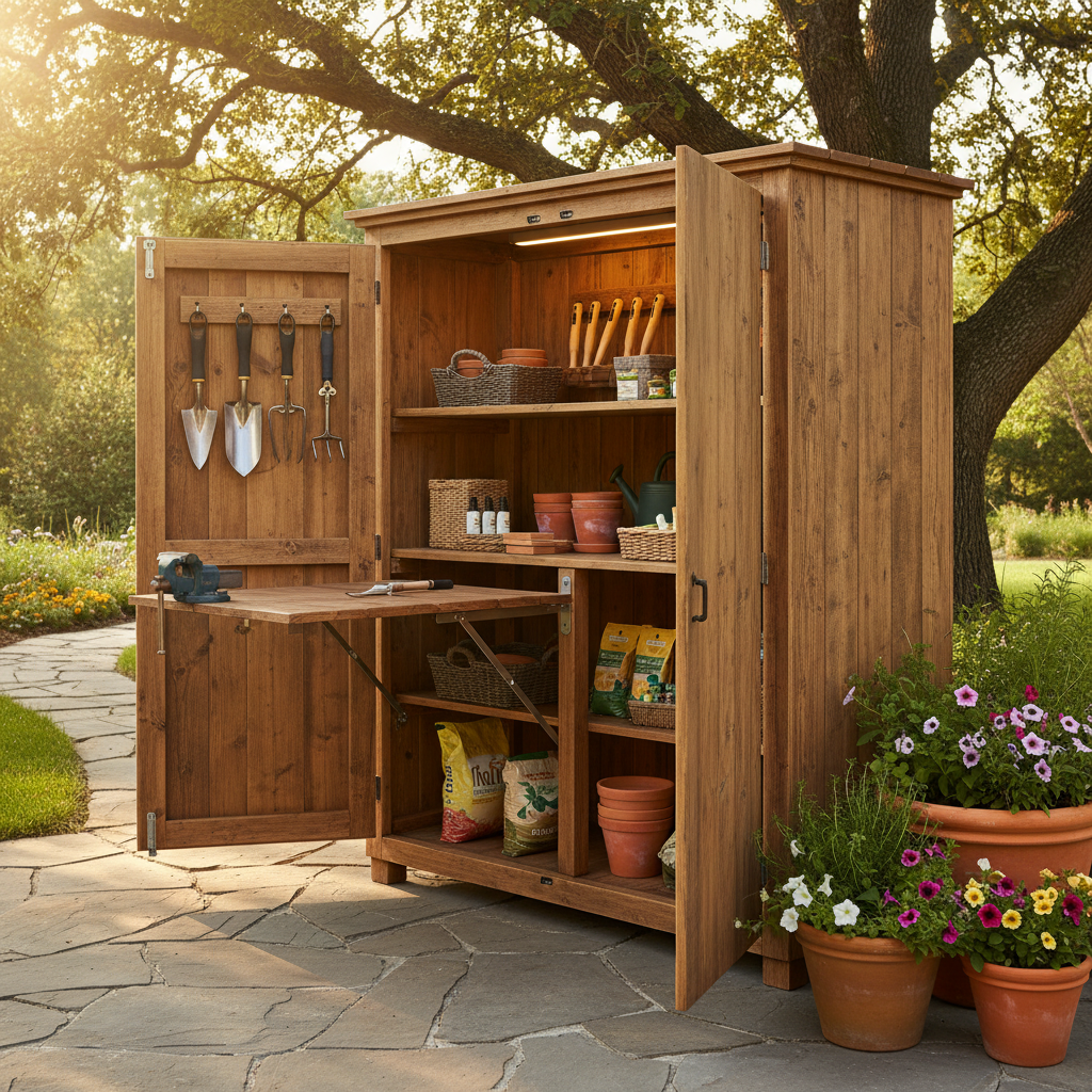 Two Outdoor Problems, One Structure: The Case for a Lockable Outdoor Storage Shed with Workbench Over Buying Separate Units