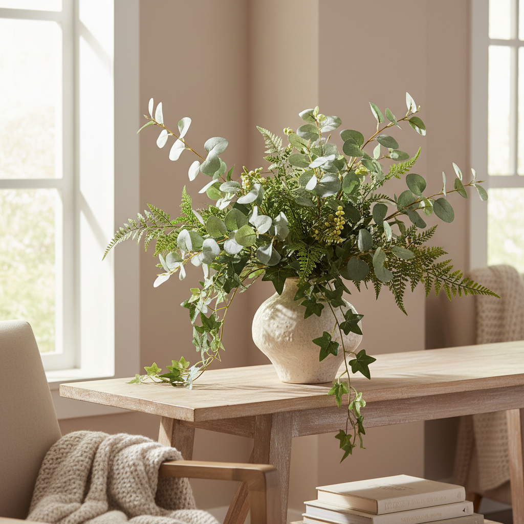 Filler, Foundation, or Focal Point? How to Use Fake Greenery Stems in Vase Arrangements That Don't Look Fake