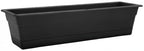 Bloem Dura Cotta Window Box Planter: 30" - Black - Large Box with Tray, Weatherproof Resin Box, Removable Tray for Indoor & Outdoor Use, Gardening, 4 Gallon Capacity