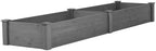 Over Ground 96x28x10 inch Raised Garden Bed, Large Wood Planter Box for Outdoor Herbs Vegetables Flowers, Tool-Free Quick Assembly Patio Yard Gardening Container, Durable Natural Cedar Frame