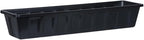 Root & Vessel Poly-Pro Plastic Flower Box Planter, Black, 30-Inch