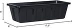 Root & Vessel Poly-Pro Plastic Flower Box Planter, Black, 18-Inch