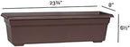 Root & Vessel 16243, Brown, Countryside Flower Box Planter, 24-Inch
