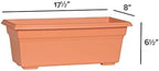 Novelty 16195, Terracotta, Countryside Flower Box Planter, 18-Inch