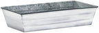 Achla Designs Galvanized Window Flower Box Planter-Cape Cod White-Small (22" L x 6" W x 5" H)