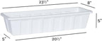 Novelty Poly-Pro Plastic Flower Box Planter, White, 24-Inch