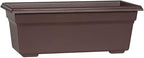 Root & Vessel 16193 Countryside Flower Box Planter, 18-Inch, Brown
