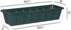 Root & Vessel Poly-Pro Plastic Flower Box Planter, Hunter Green, 24-Inch