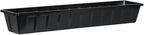 Root & Vessel Poly-Pro Plastic Flower Box Planter, Black, 36-Inch