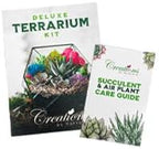 Terrarium Kit with Succulent Soil, Pebbles & Crystal Gems, Small