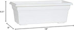 Root & Vessel 16192, White, Countryside Flower Box Planter, 18-Inch