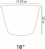 The HC Companies 18 inch Woven Garden Hose Holder, Lightweight UV-Resistant Plastic Water Hose Holder with 100-Foot Capacity, 2-Pack Water Hose Pots for Garden, Patio & Home Organization, Chocolate