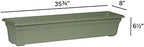 Root & Vessel 16360, Sage, Countryside Flower Box Planter, 36-Inch