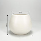 Kate Sleek Matte White Plant Pot Indoor, 5 Inch Pot for Plants, Lightweight, Minimal Style, Tabletop Decorative Garden Pot at Living Room, Work Desk, Ceramic Planter for Indoor Plants, Faux Flower