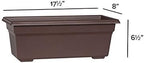 Root & Vessel 16193 Countryside Flower Box Planter, 18-Inch, Brown