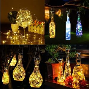 Indoor Outdoor Solar String Lights 12 Pack, Warm White