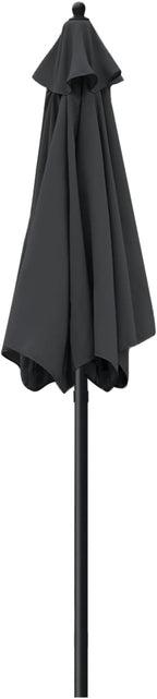 Sunnyglade 7.5' Patio Umbrella Outdoor Table Market Umbrella with Push Button Tilt/Crank, 6 Ribs (Black)