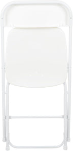 Flash Furniture Hercules Series Plastic Folding Chair - White - 650LB Weight Capacity Comfortable Event Chair - Lightweight Folding Chair