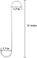 6 Pack 12 inch Extra Large S Hooks White Heavy Duty Plant Hanging Hooks Long S Shaped Extension Hooks for Kitchenware,Utensils,Pergola,Closet,Flower Basket,Garden,Patio,Indoor Outdoor Uses