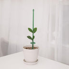 12 Inch Plant Support Stakes, with Adjustable Retaining Ring Green Plant Sticks Support Stakes for Indoor and Outdoor Plants,Flowers,Climbing(10Pcs)