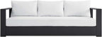 Modway Tahoe Aluminum Outdoor Patio Sofa in Gray White