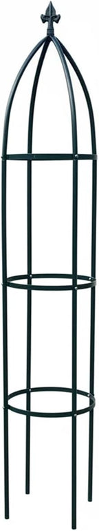 100% Metal Obelisk Garden Trellis 6.3 Feet Tall Sturdy Plant Support for Climbing Vines and Flowers Stands,1pc Upgrade (Green, Large)
