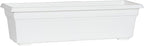 Root & Vessel 16242 Countryside Flower Box Planter, White, 24-Inch