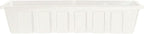 Novelty Poly-Pro Plastic Flower Box Planter, White, 24-Inch
