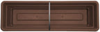 Bloem Dura Cotta Window Box Planter: 24" - Chocolate - with Tray, Weatherproof Resin Box, Removable Tray for Indoor & Outdoor Use, Gardening, 3 Gallon Capacity