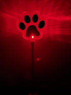 Solar Garden Stake Lights with Color Changing LED or Regular White LED Landscape Path Lights (Set of 2) (Dog Paw)