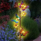 NAN ZAI NAN FANG Butterfly Solar Stake Lights, Waterproof, for Outdoor Decor, Garden,Lawn,Patio or Courtyard, 2 Pack