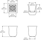 Mayne 5873-NB Polyethylene Planter, Neptune Blue 16x16