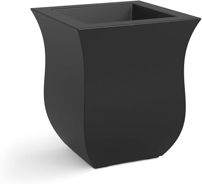 Mayne 5873-B Polyethylene Planter, Black 16x16