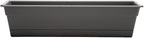 Bloem Dura Cotta Window Box Planter: 24" - Charcoal - with Tray, Weatherproof Resin Box, Removable Tray for Indoor & Outdoor Use, Gardening, 3 Gallon Capacity