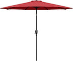 Simple Deluxe 9' Patio Umbrella Outdoor Table Market Yard Umbrella with Push Button Tilt/Crank