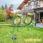 Bshine Outdoor Solar Garden Decorative Frog Lights, Waterproof LED Metal Stake Yard Art for Backyard, Path, Lawn Ornaments for Mom Gifts, Mother's Day Gifts Frog