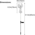 2 Pack Solar Angel Lights Outdoor Decor, Decorative Color Changing Waterproof LED Angel Stake Lights for Cemetery Grave Garden Patio Yard Art Lawn Decoration, Grave Markers, Memorial Gifts