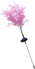 balacoo Led Solar Garden Light Plant Shaped Outdoor Lamp Ornament for Lawn Decoration Durable and Weatherproof Pink Rose Design for Garden Pathway