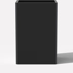 24" Tall Planter for Outdoor Plants, Modern Large Outdoor Galvanized Steel Flower Pots, Front Porch Decor, Garden Pots, Black Planters for Indoor/Outdoor, Patio, Balcony