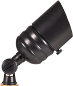 VOLT Fat Boy 12V Brass Outdoor Mini Spotlight (Black) for Low Voltage Landscape Lighting of Yard, Lawn, Garden, Patio, Trees & House
