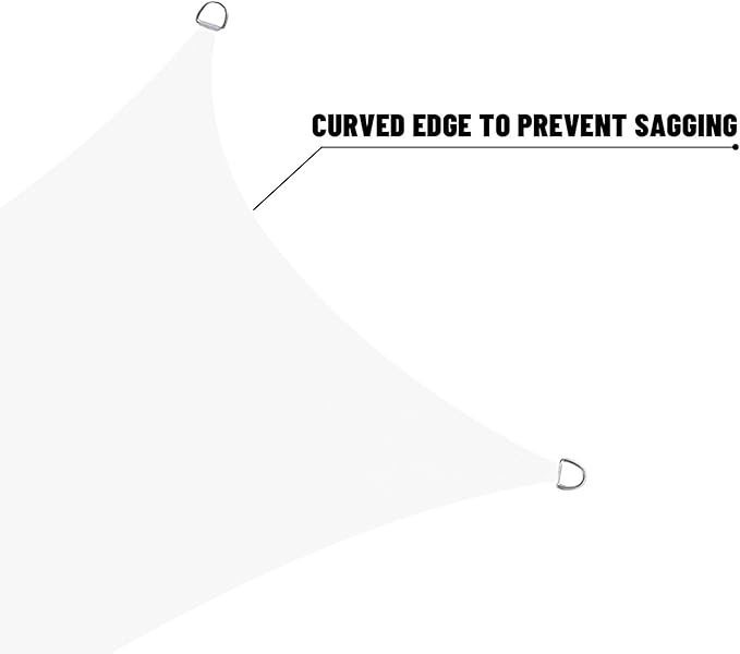 LOVE STORY Rectangle 6'x8' Waterproof Sun Shade Sail Canopy UV Block for Outdoor Patio Backyard Carport,White(We Make Custom Size)